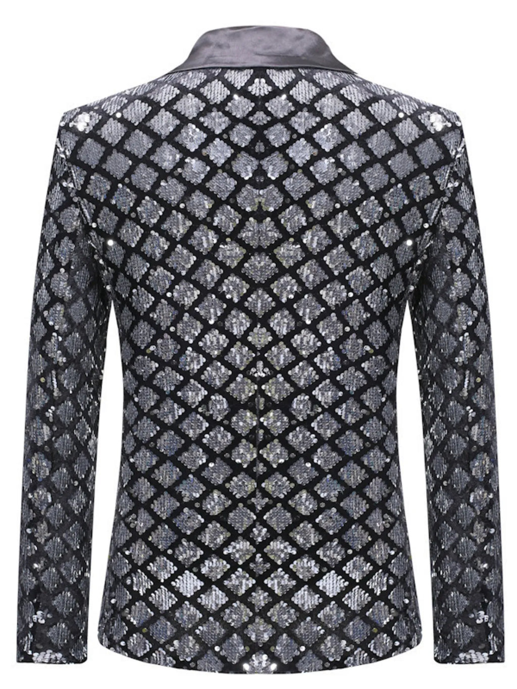 Men's Sequin One Button Blazer