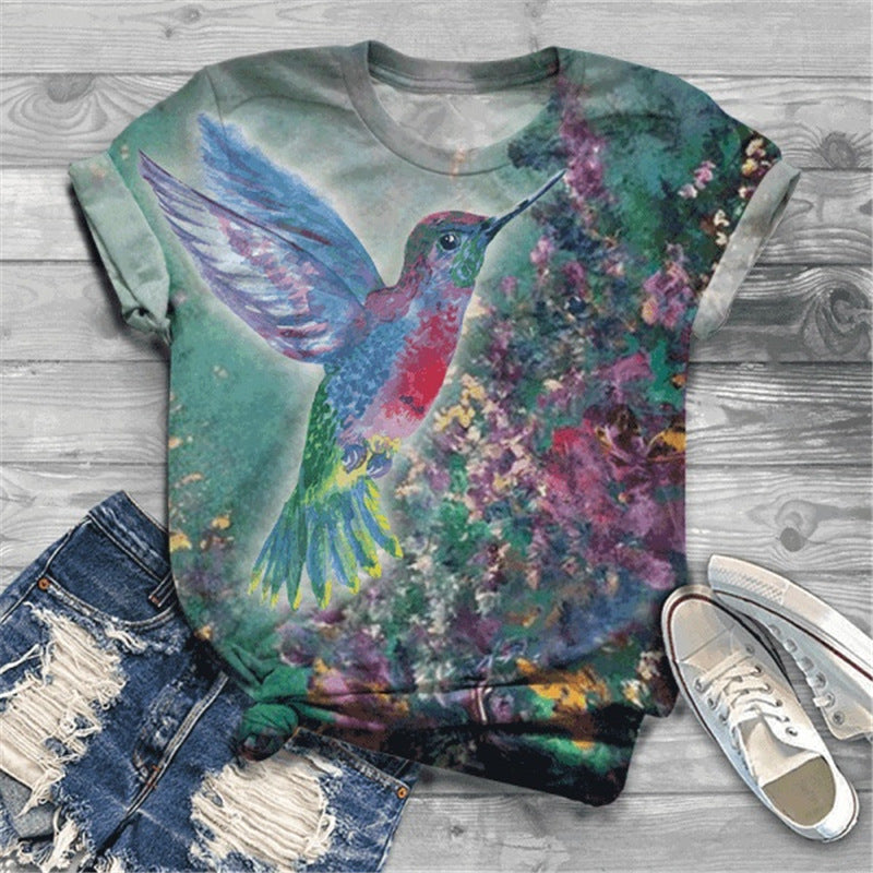T-shirt Women's Short Sleeve Top Beautiful Graphic T-shirt