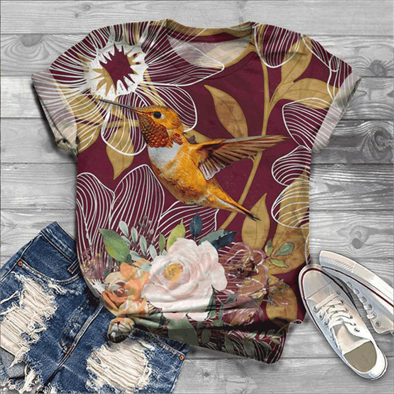 T-shirt Women's Short Sleeve Top Beautiful Graphic T-shirt