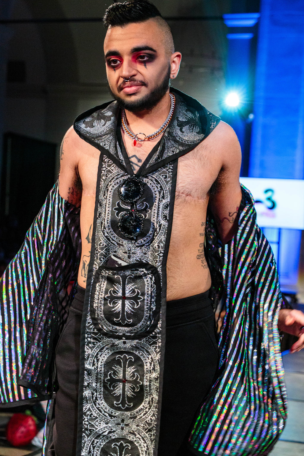 Reflective Pin Striped Blazer