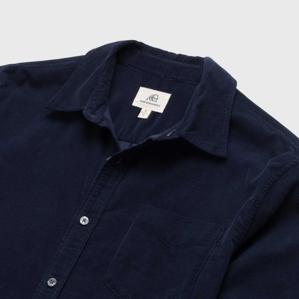 Brian Corduroy Shirt - Navy Blazer