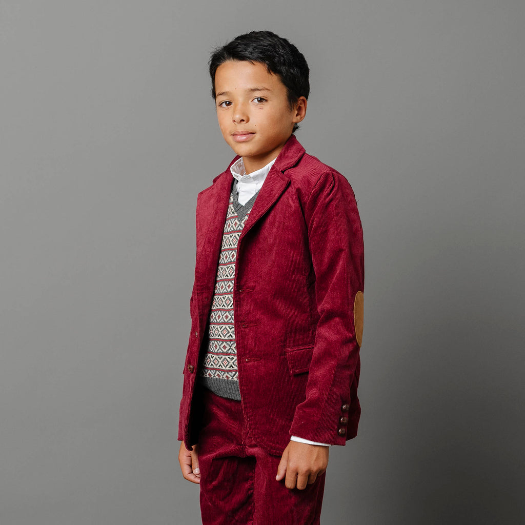 Organic Corduroy Blazer with Elbow Patches - Baby