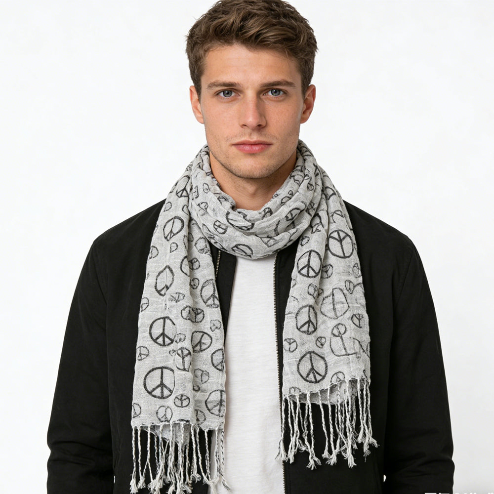 2pcs Geometric Pattern Black White Scarf,makes Bold Statement Scarf ,vacation,daily Life,evening Party,Office Appropriate Subtlety For Women Men