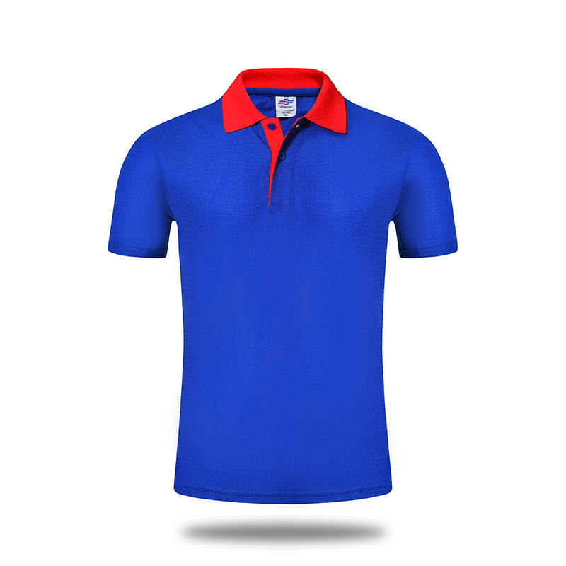 Stand Collar T-shirt Color Matching T-shirt