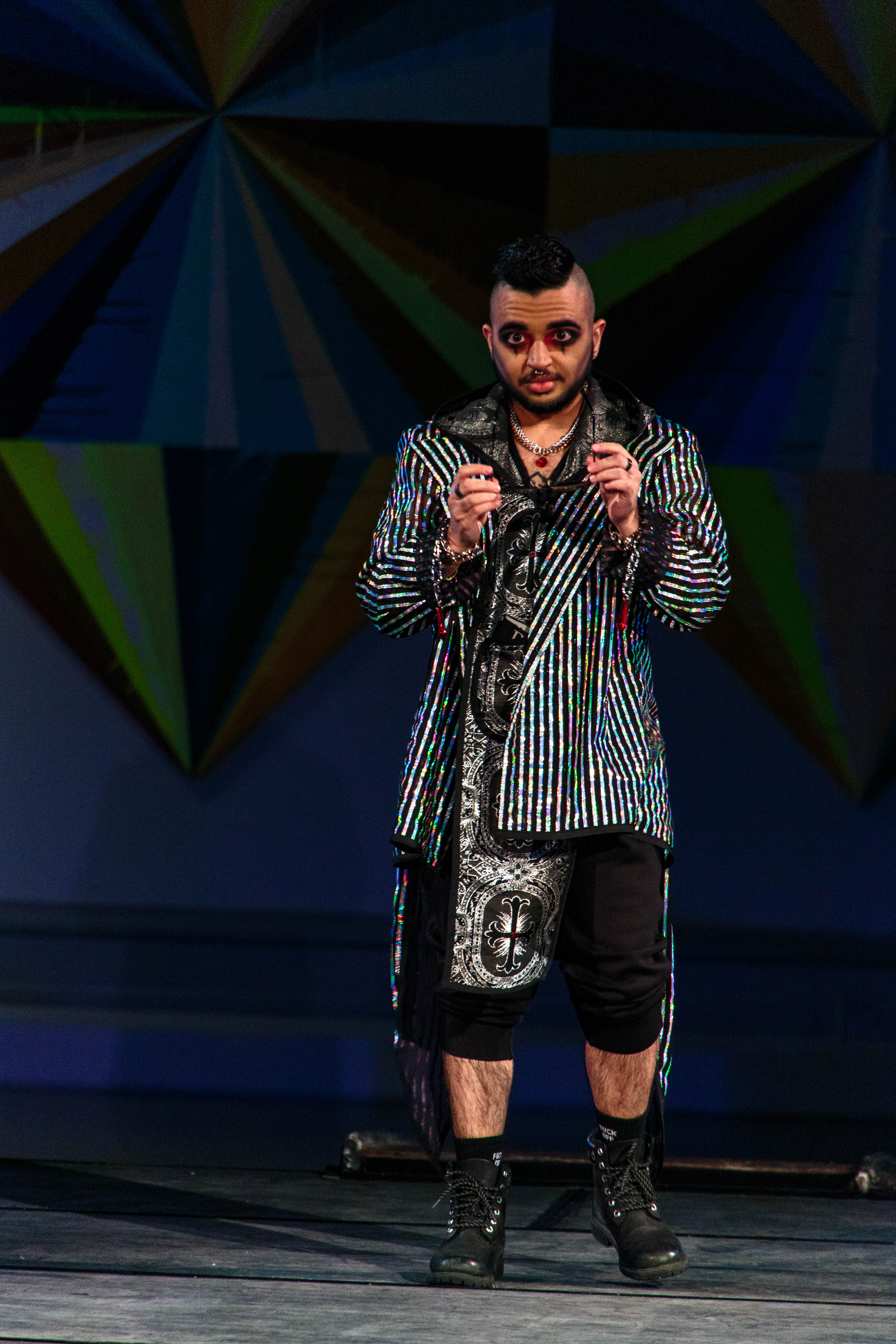 Reflective Pin Striped Blazer