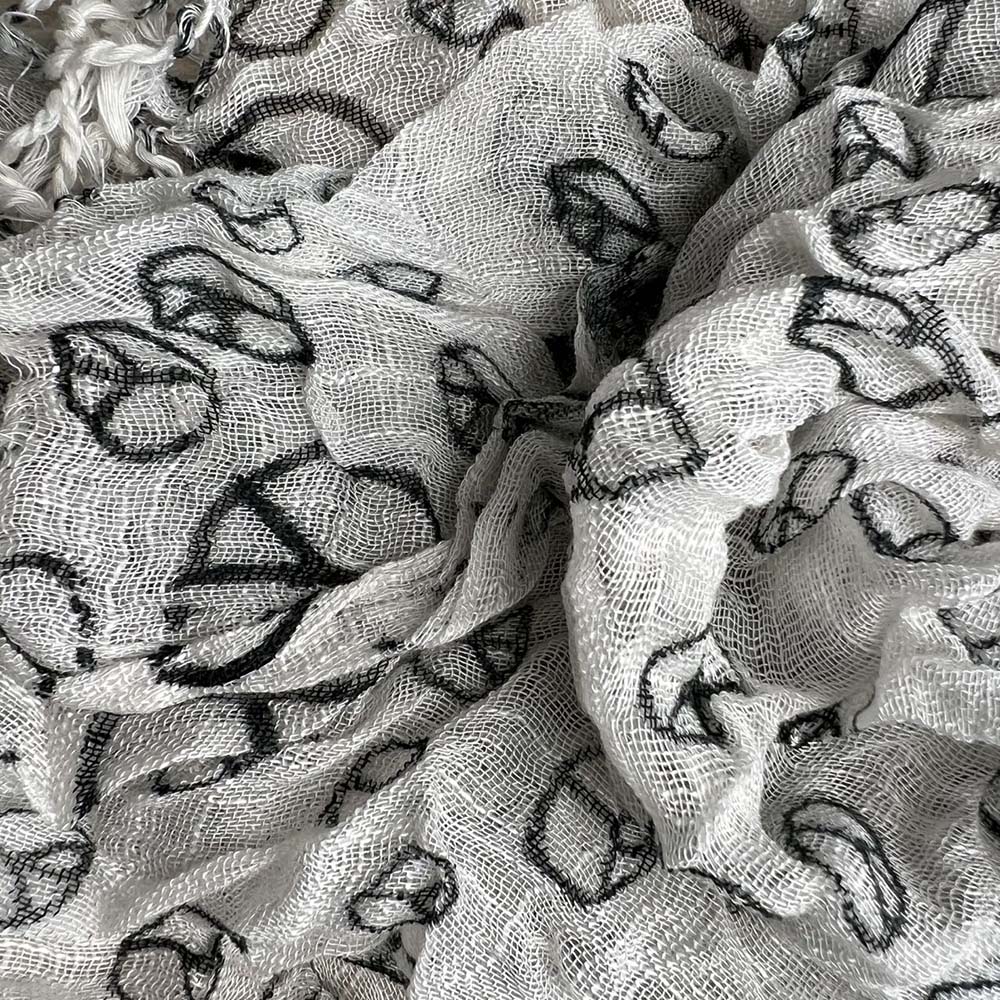 2pcs Geometric Pattern Black White Scarf,makes Bold Statement Scarf ,vacation,daily Life,evening Party,Office Appropriate Subtlety For Women Men