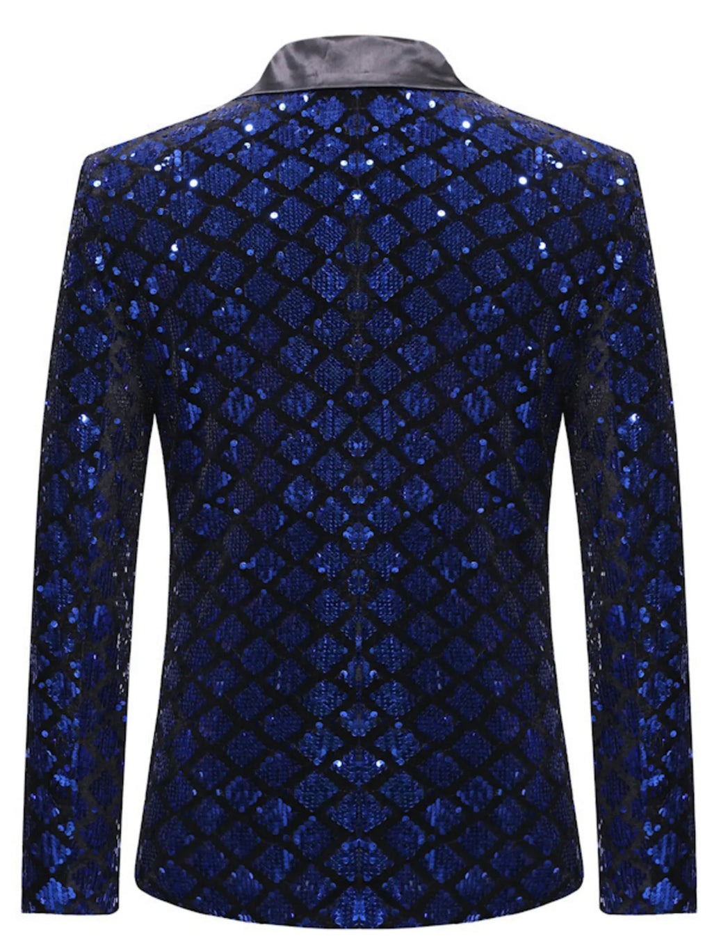 Men's Sequin One Button Blazer