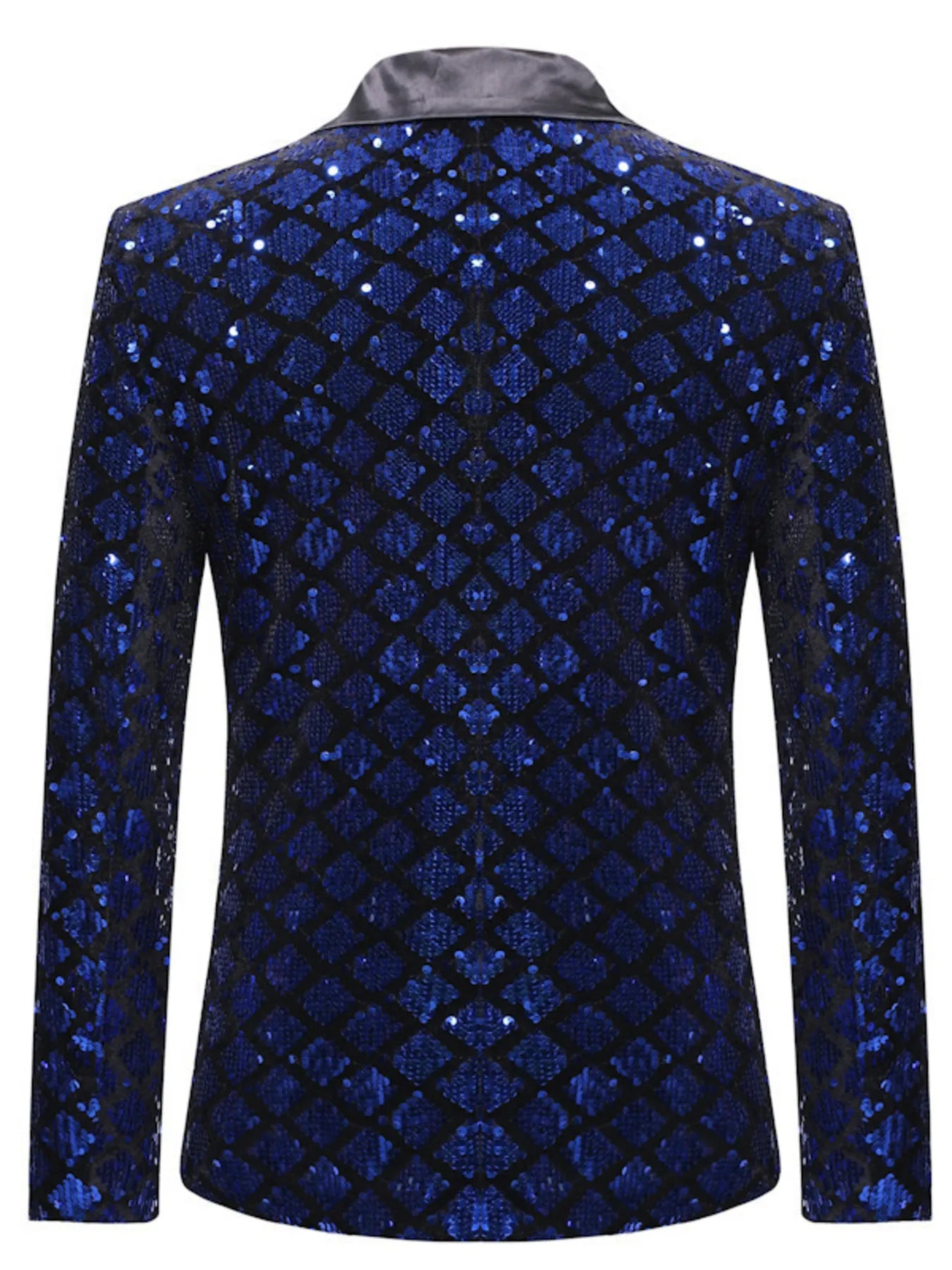 Men's Sequin One Button Blazer