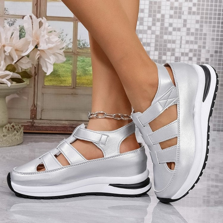 Summer Wedge Baotou Hollow Women's Breathable Shoes