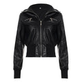 Retro Workwear Zipper Leather Jacket Coat