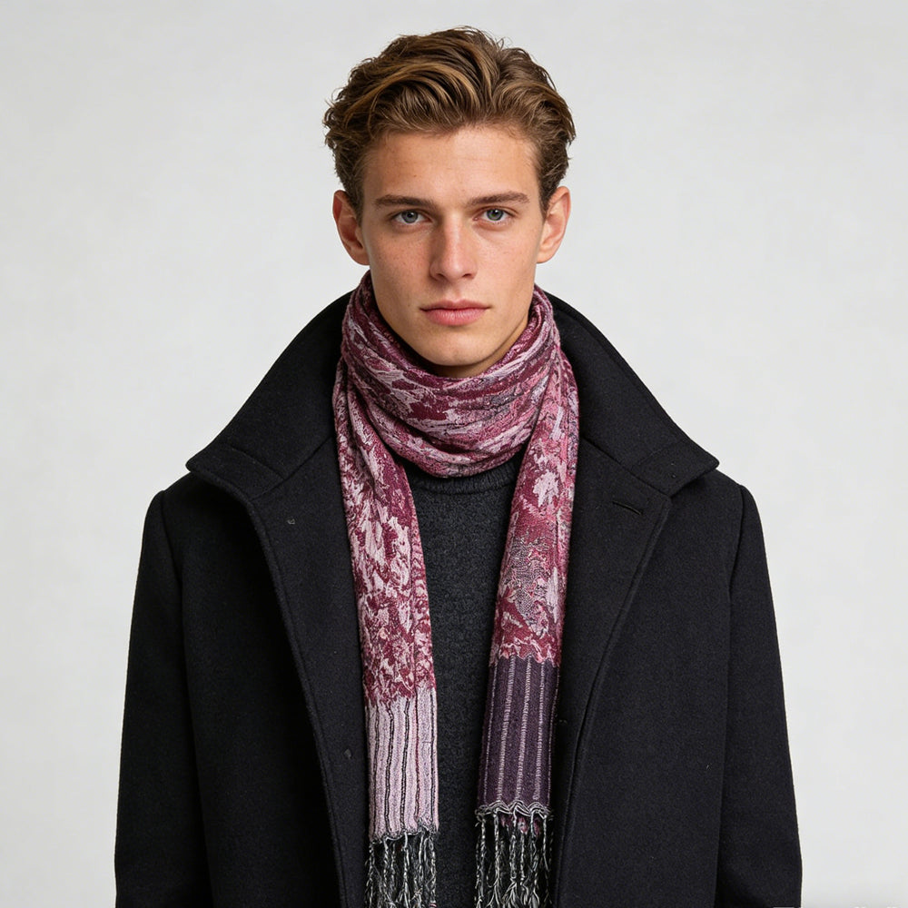 2pcs Glamorous Dinner Accessory Rich Jacquard Texture Catches Light Evening Jacquard Scarf,Luxe Look For Evening Wear,Scarf,vacation,daily Life,evening Party,Office Appropriate Subtlety For Women Men