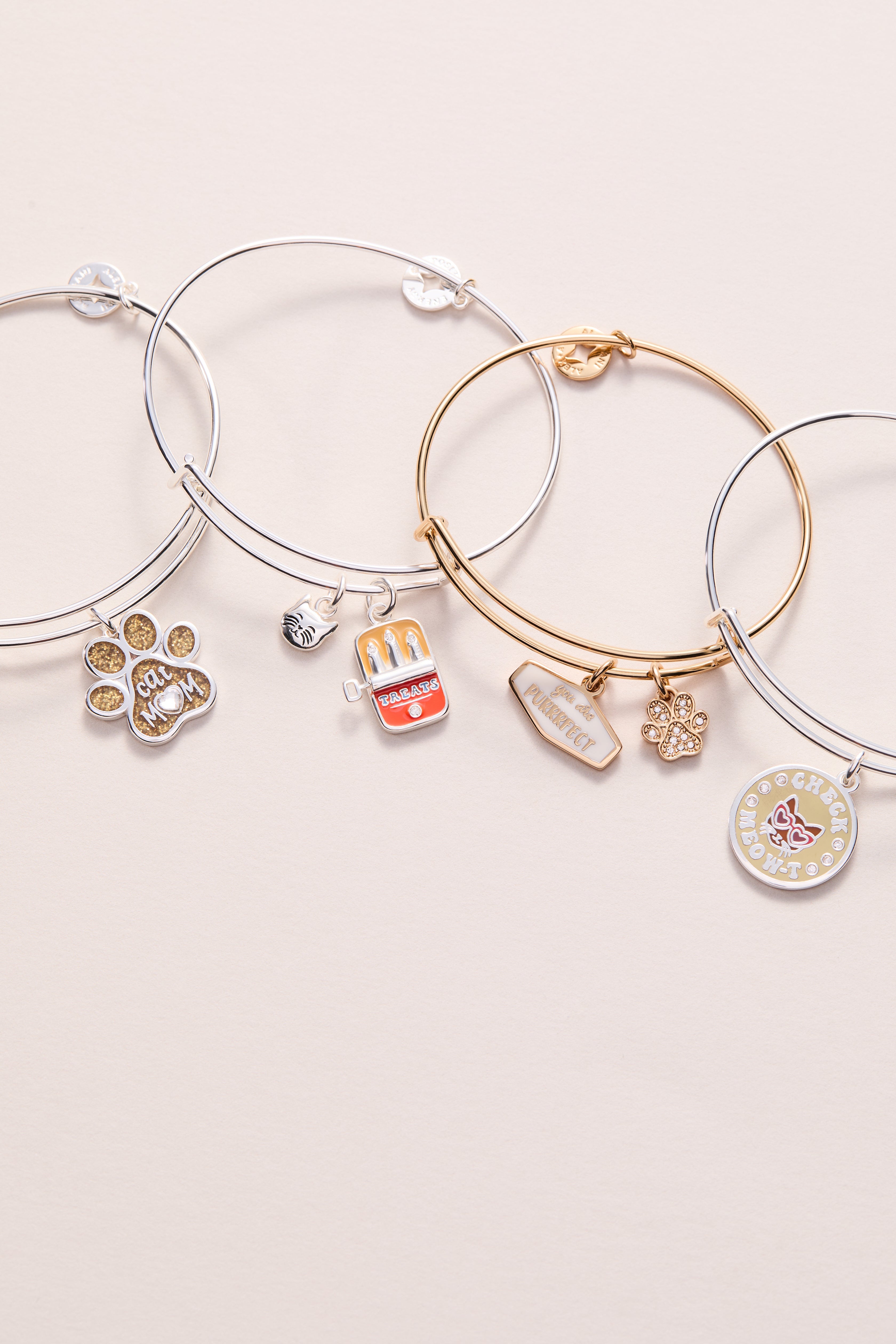 'Check Meow-T' Cat Charm Bangle