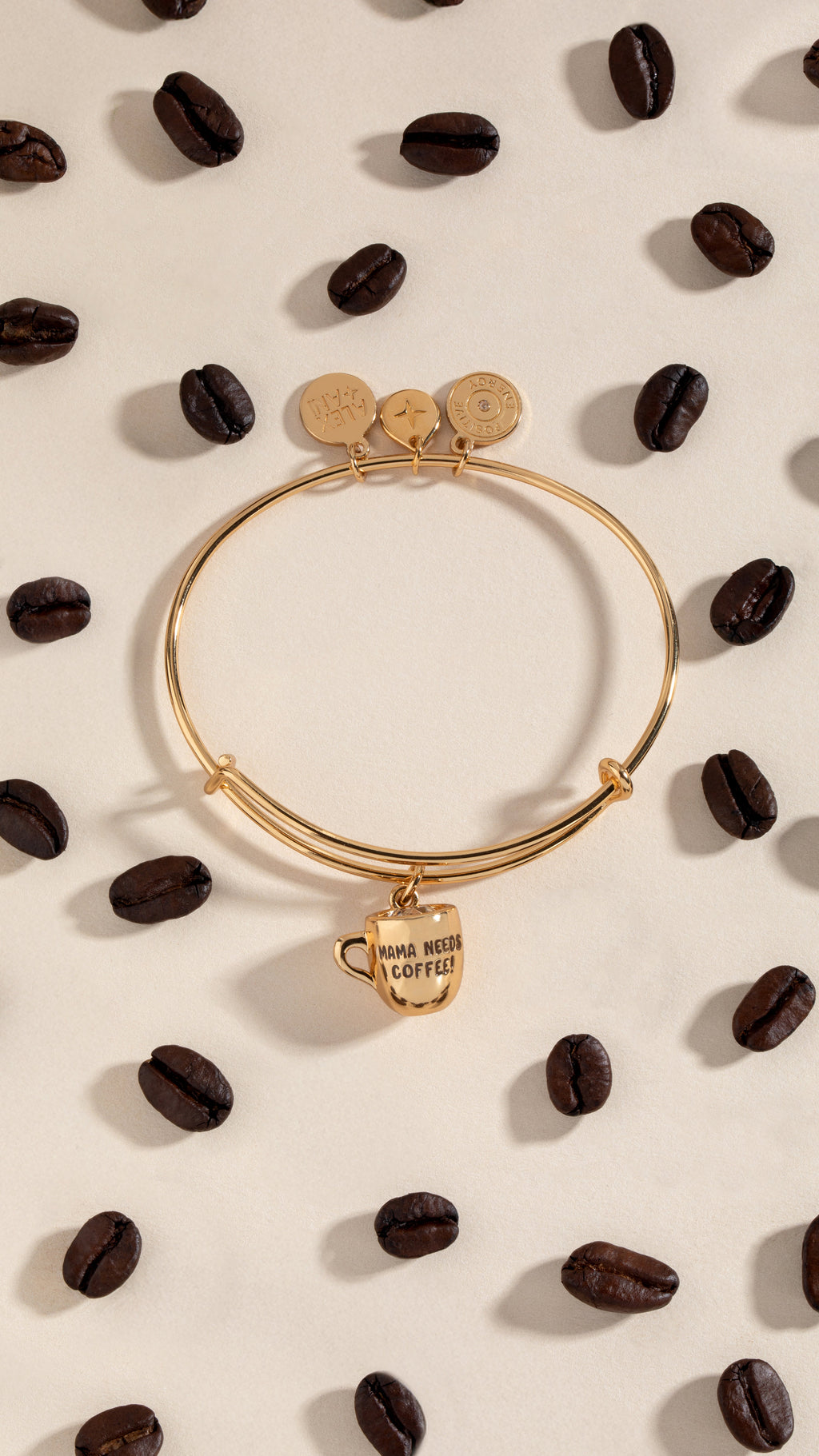 'Mama Needs Coffee' Mug Charm Bangle