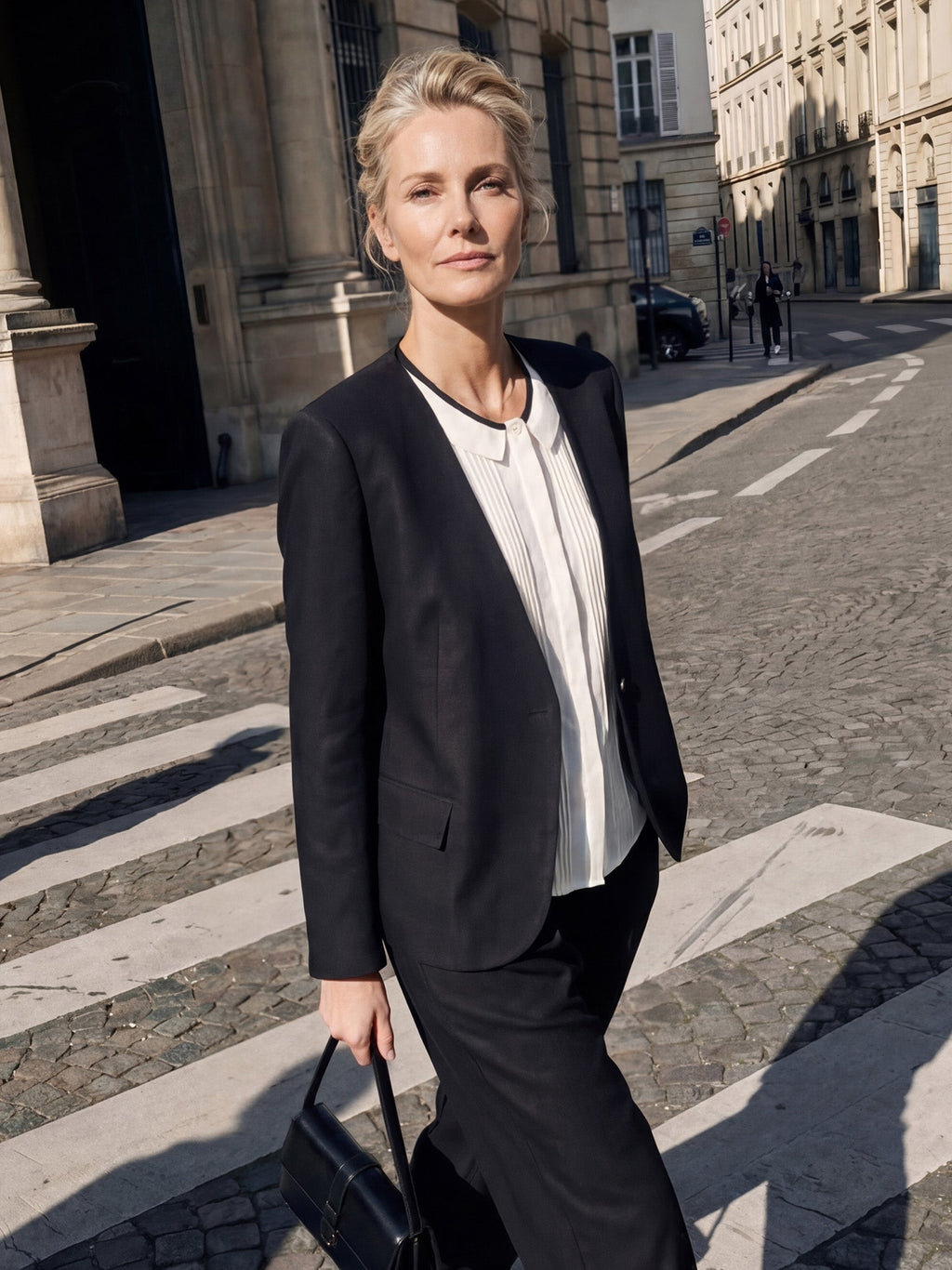 Linen-Lyocell Relaxed V-neck Tailored Blazer VERITY