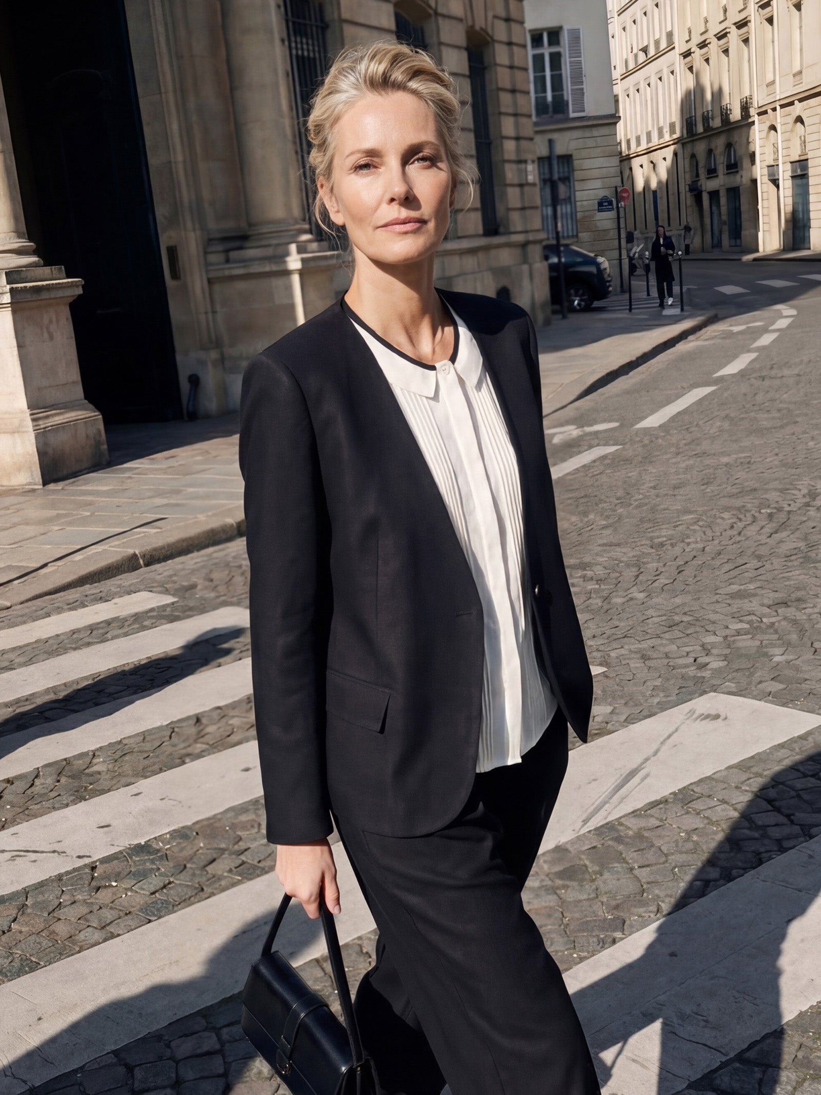 Linen-Lyocell Relaxed V-neck Tailored Blazer VERITY