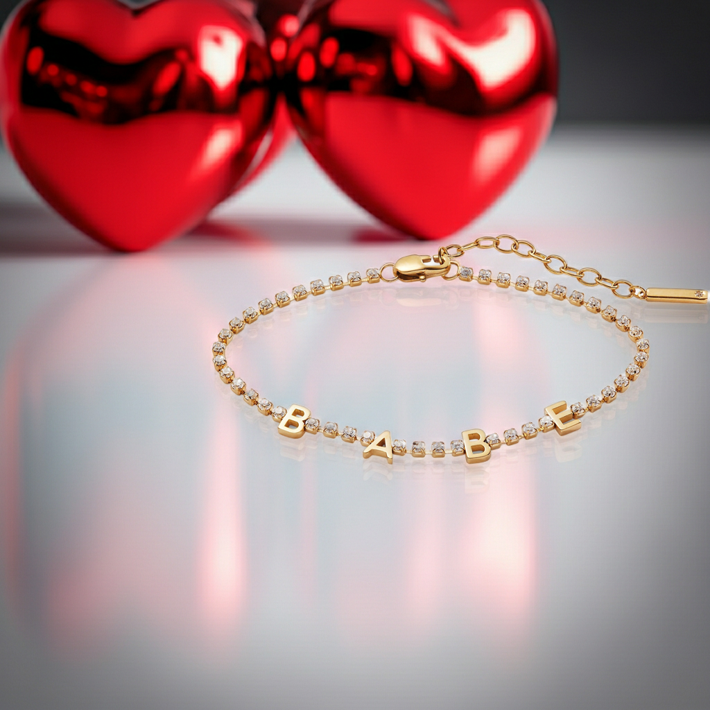 "Babe" Crystal Tennis Bracelet