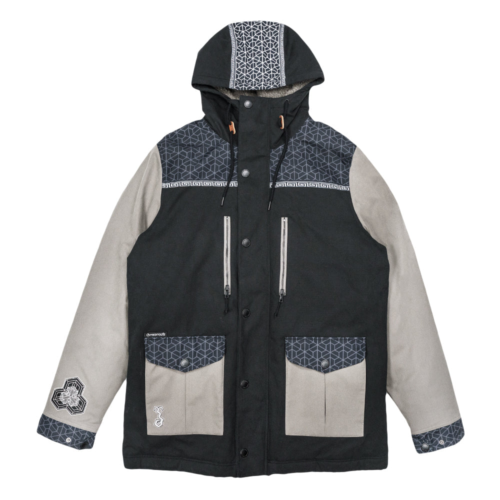 Isomatrix Black Sherpa Parka Jacket