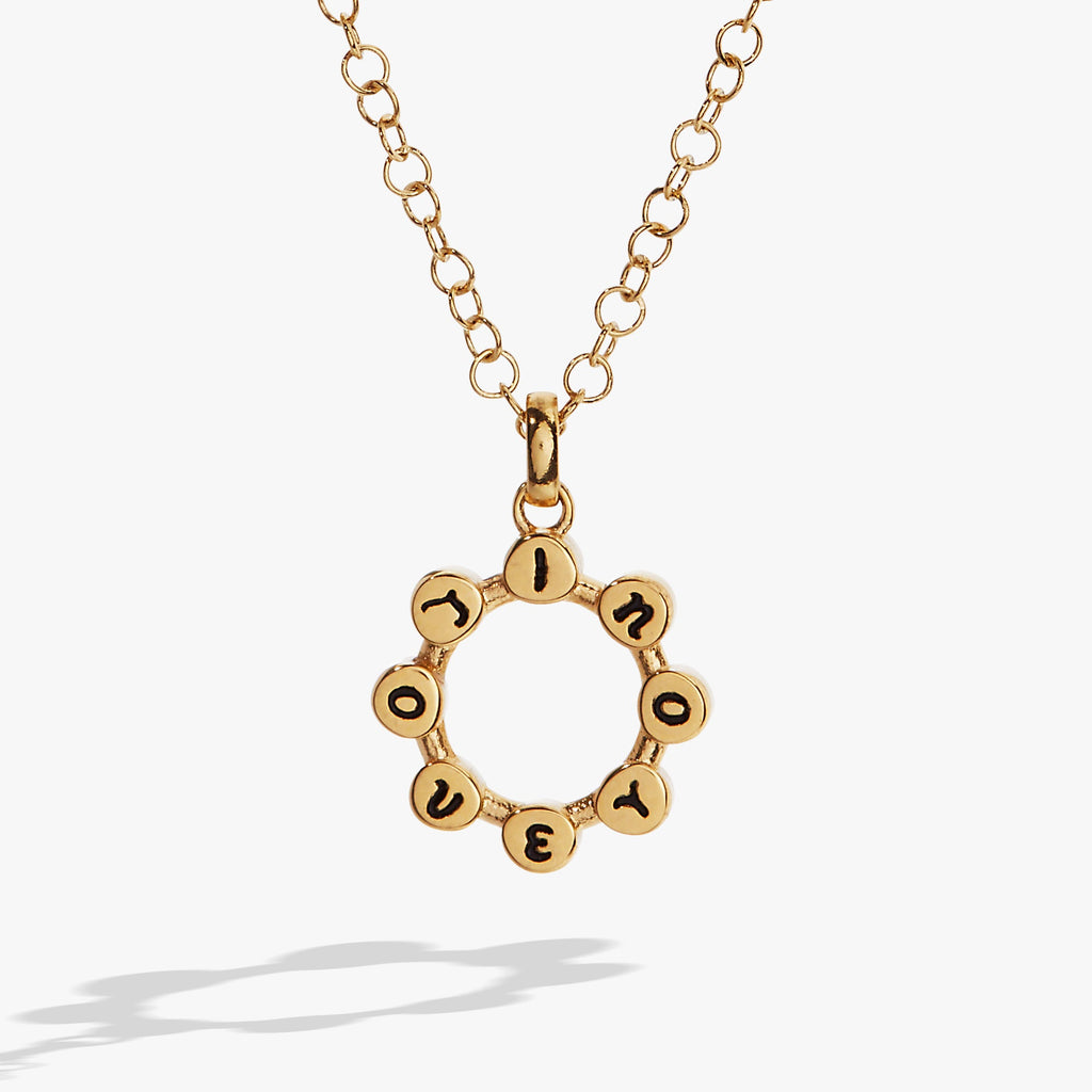 'I Love You' Hidden Message Acrostic Necklace