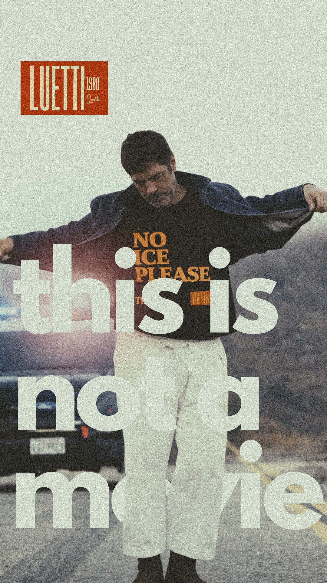 "No Ice Please" Raw Hem Oversized Tee