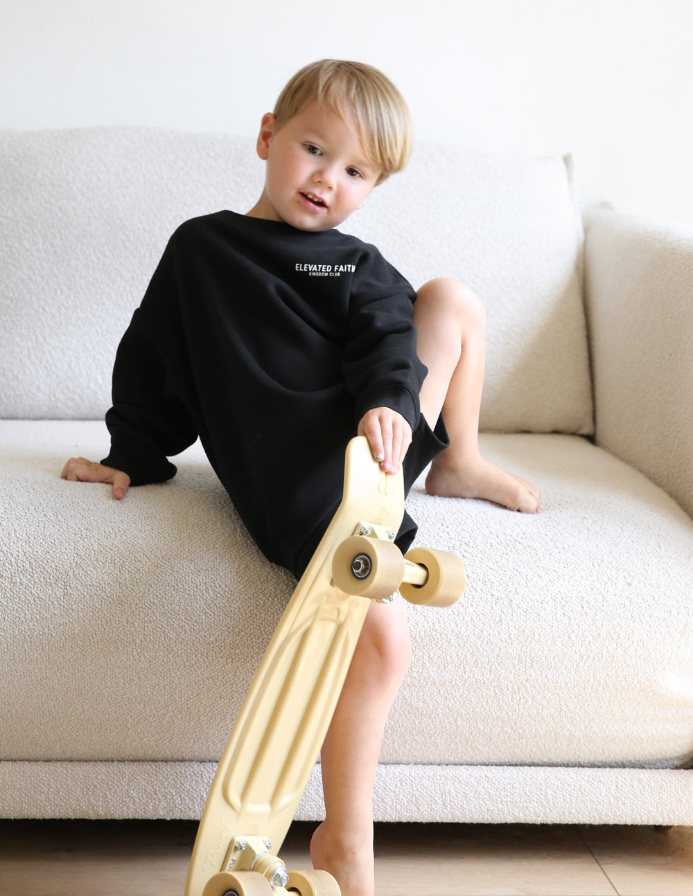 Kingdom Club Black Kids Crewneck