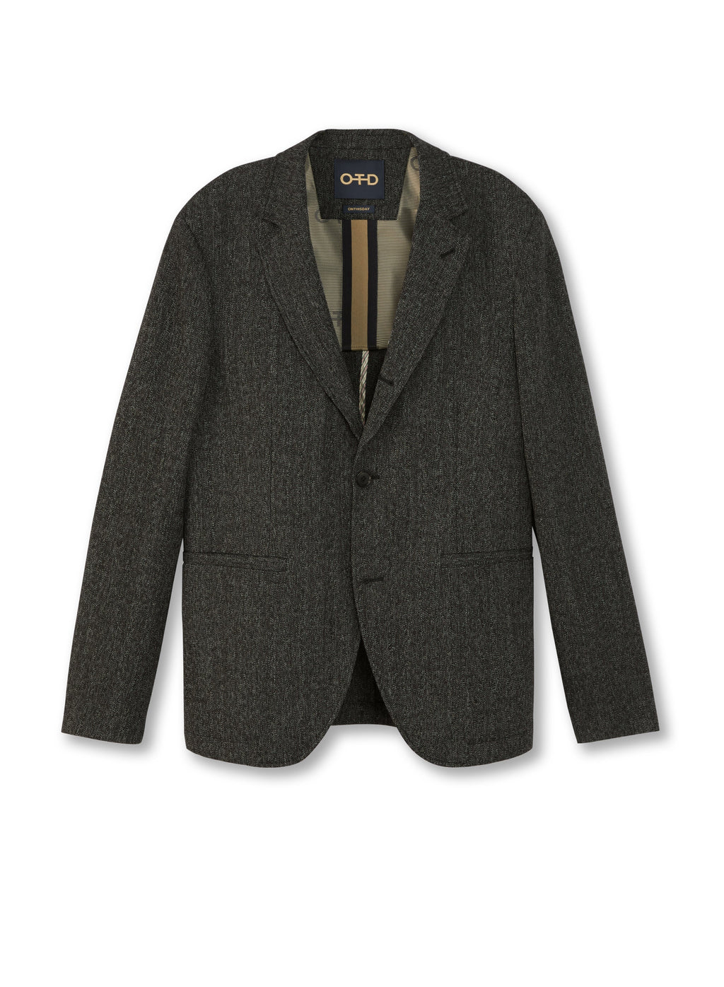 Herringbone Single-Breasted Jacket