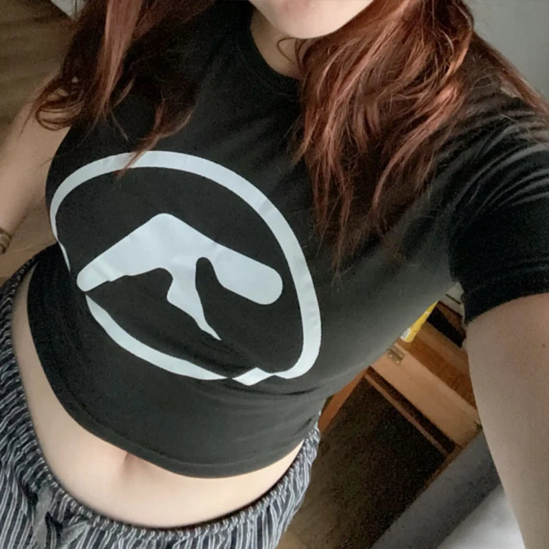 Punk Aphex Twin Print T-Shirt Oversize