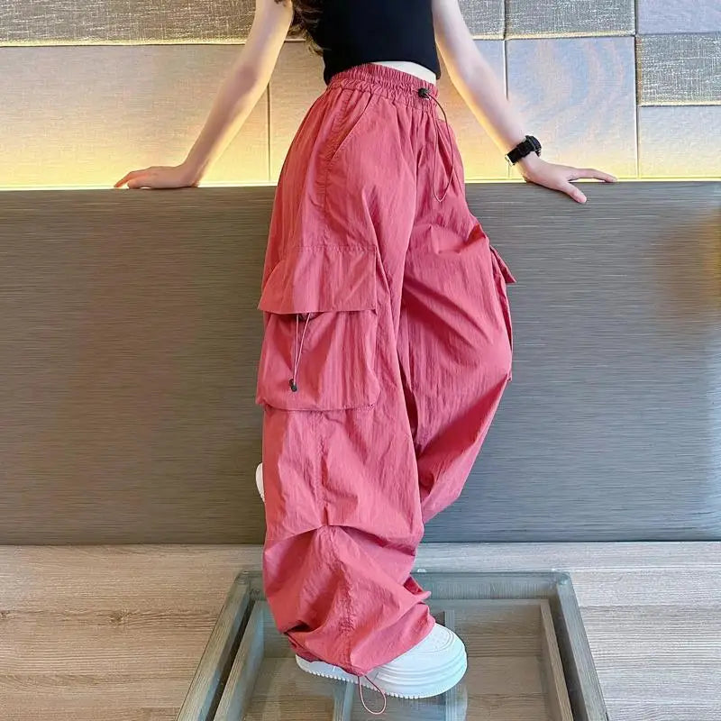 Girls Hip Hop Cargo Joggers