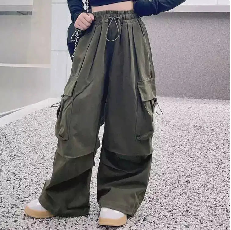 Girls Hip Hop Cargo Joggers
