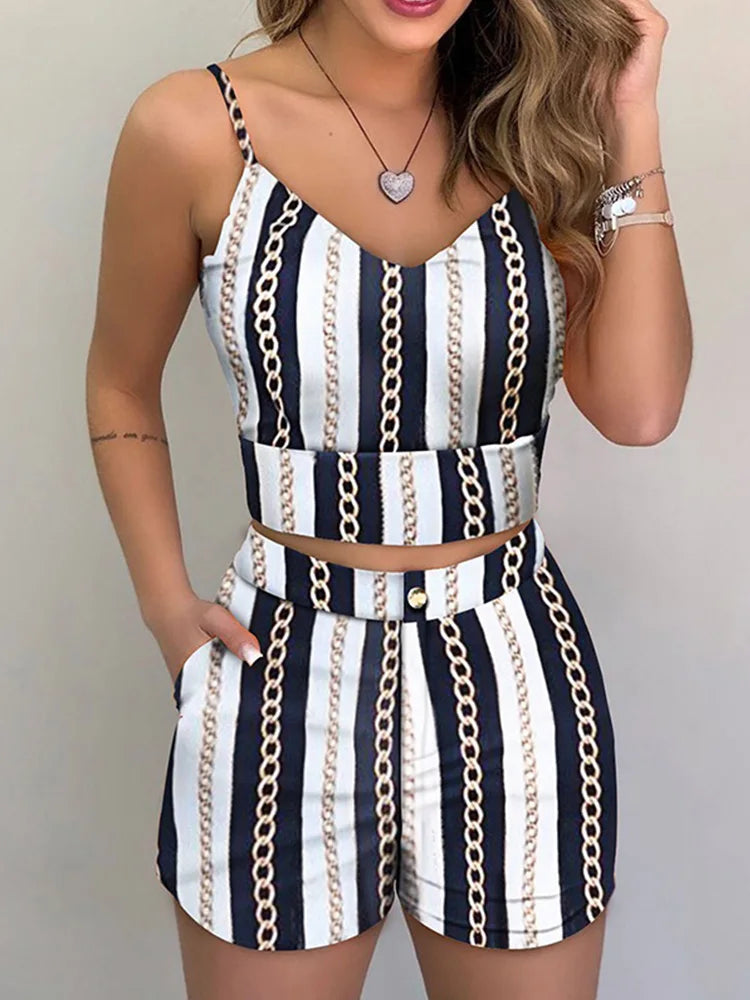 Women Fashion Summer Two Piece Set