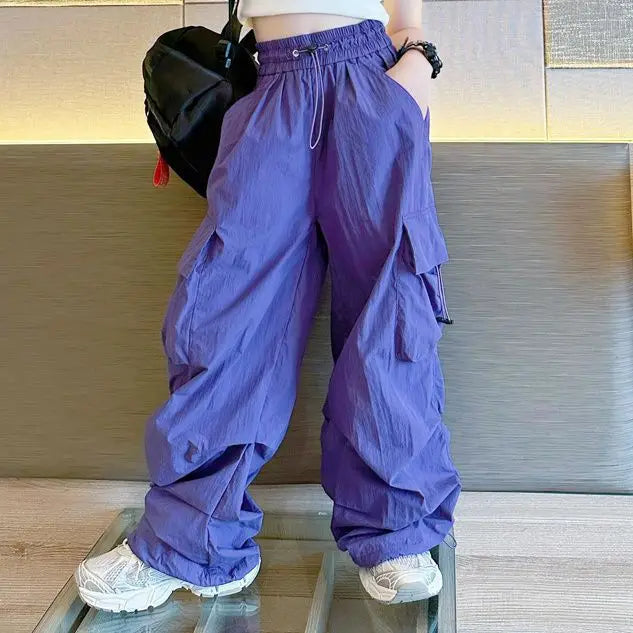 Girls Hip Hop Cargo Joggers
