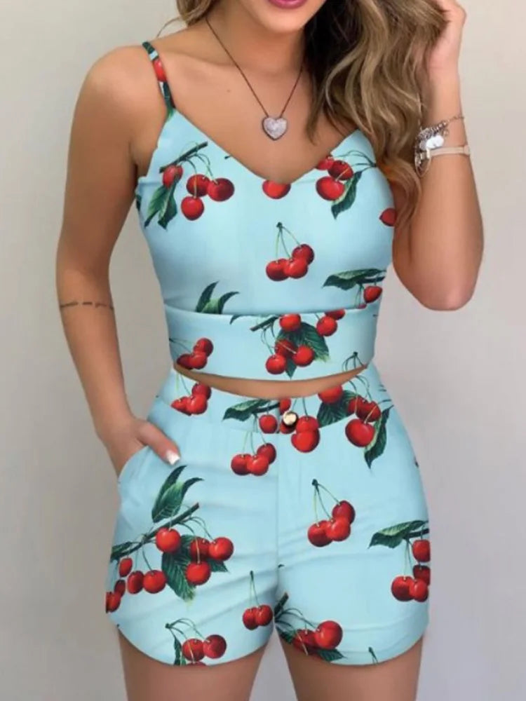 Women Fashion Summer Two Piece Set