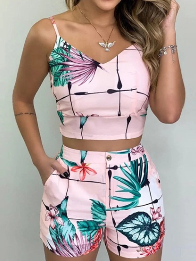 Women Fashion Summer Two Piece Set
