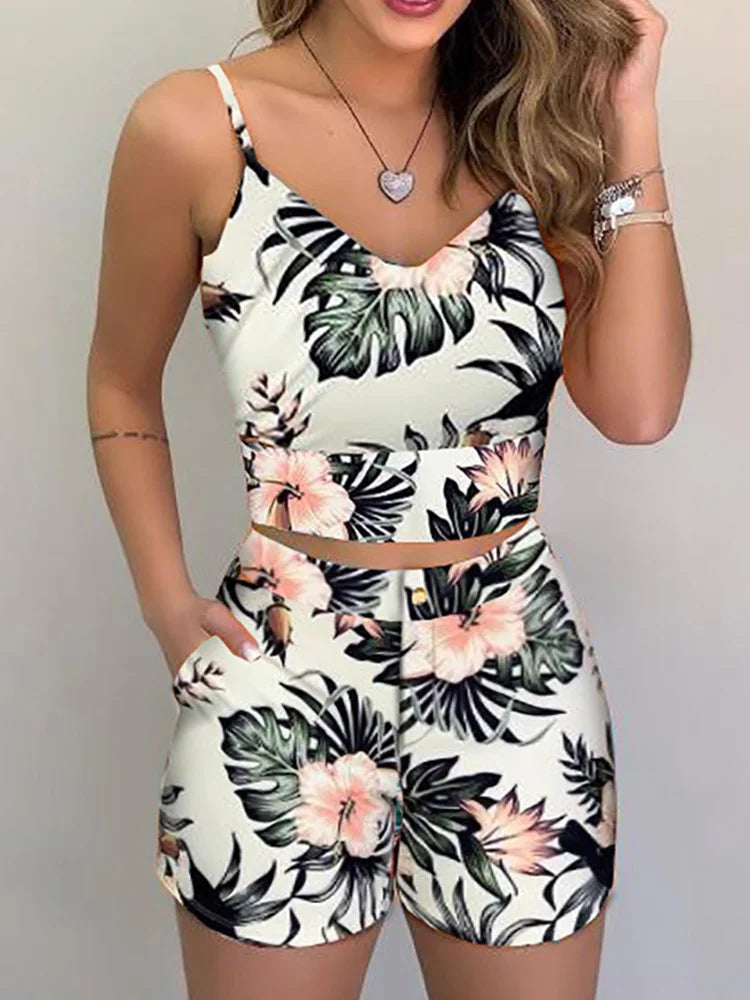 Women Fashion Summer Two Piece Set