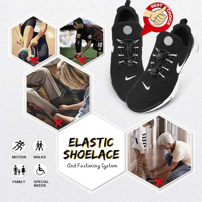 1Pair Shoelaces for Sneaker Elastic