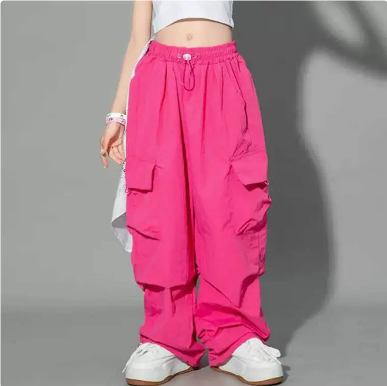 Girls Hip Hop Cargo Joggers