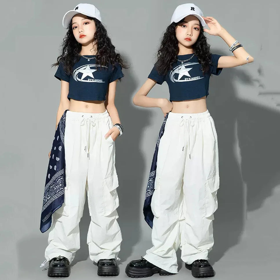 Girls Hip Hop Cargo Joggers