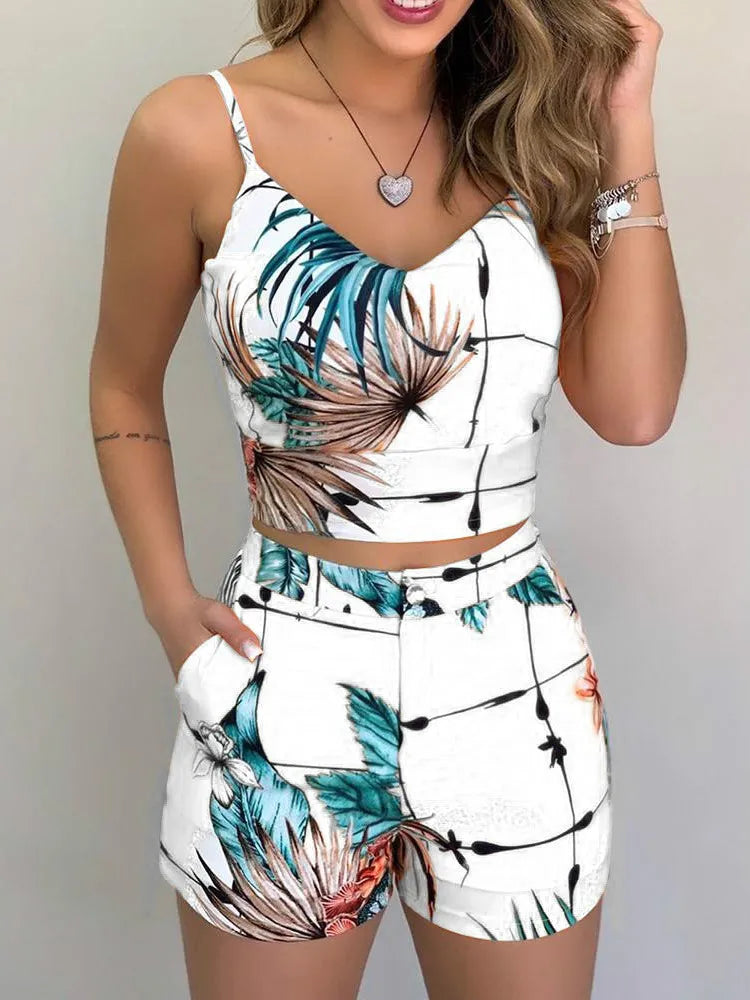 Women Fashion Summer Two Piece Set