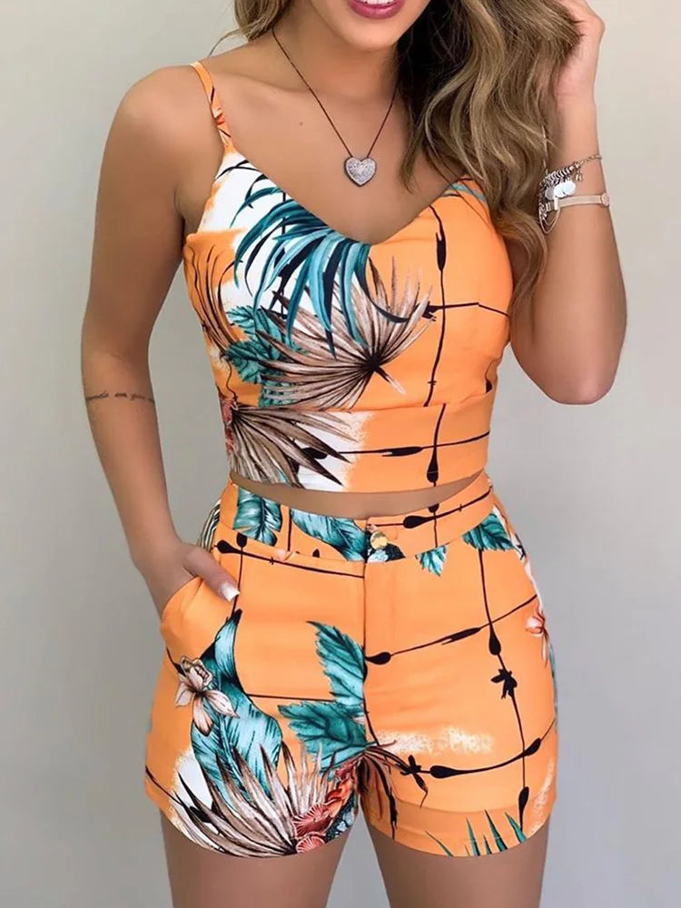 Women Fashion Summer Two Piece Set