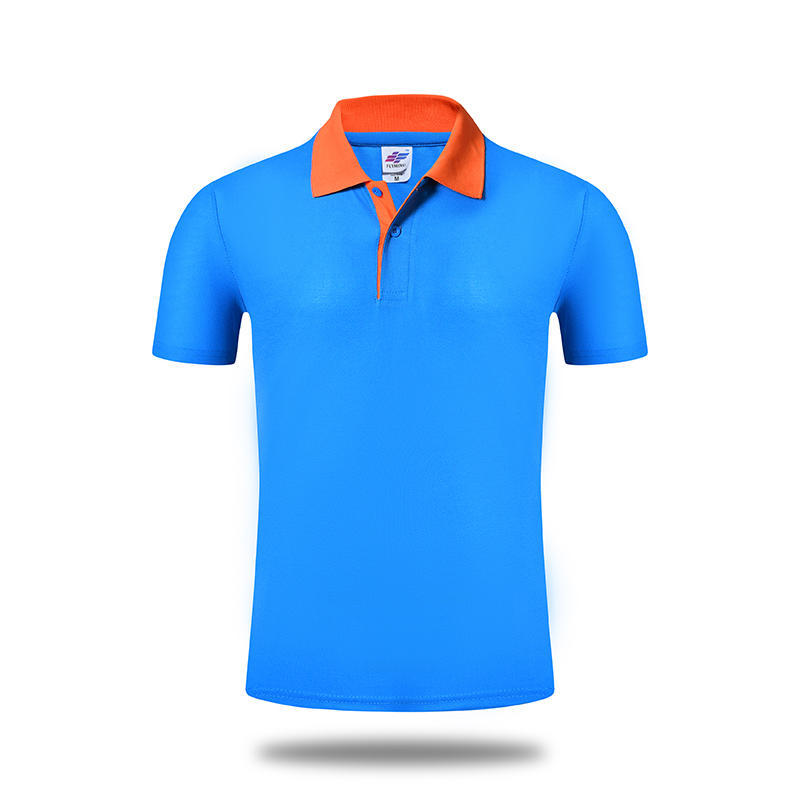 Stand Collar T-shirt Color Matching T-shirt