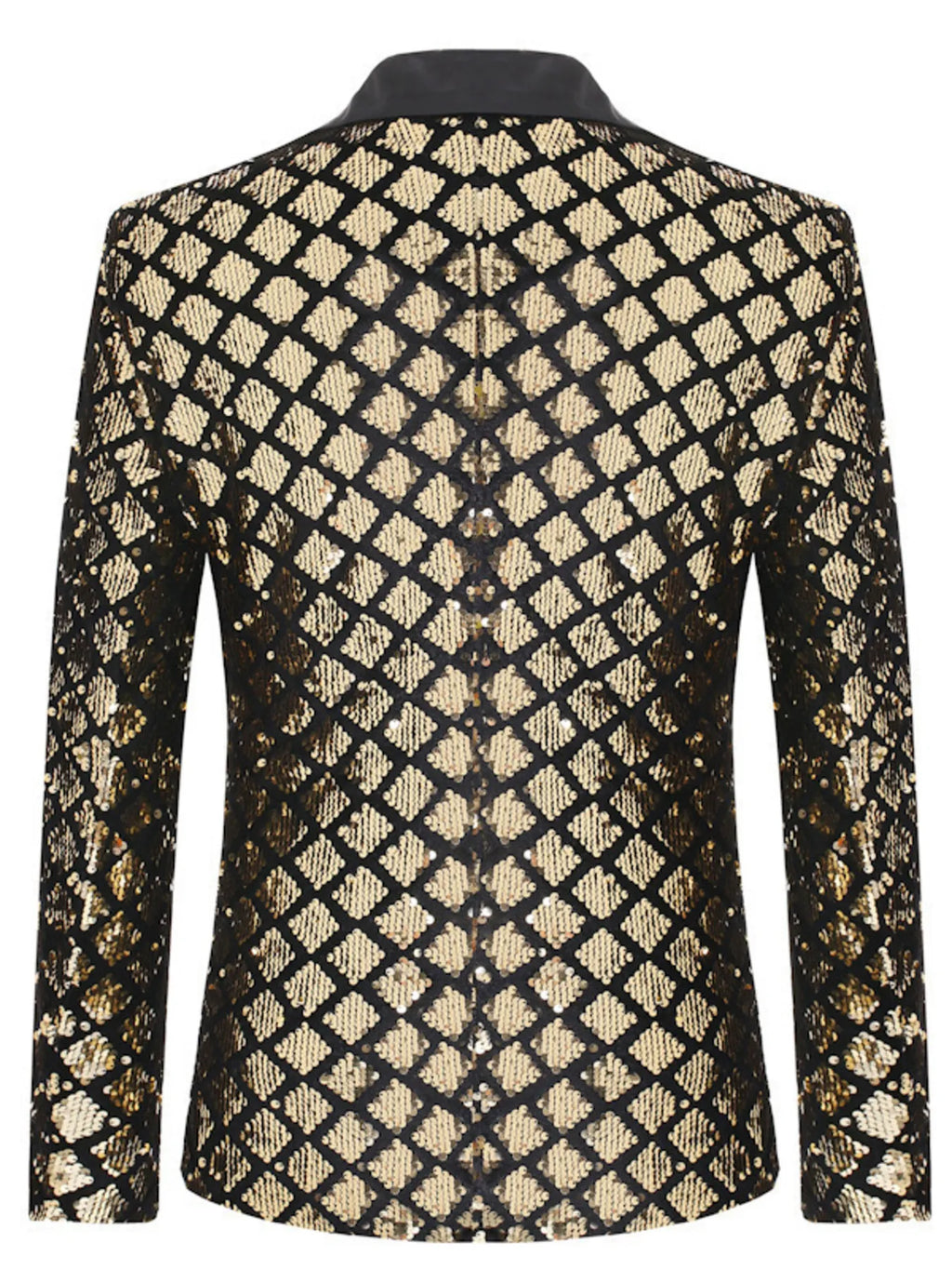 Men's Sequin One Button Blazer