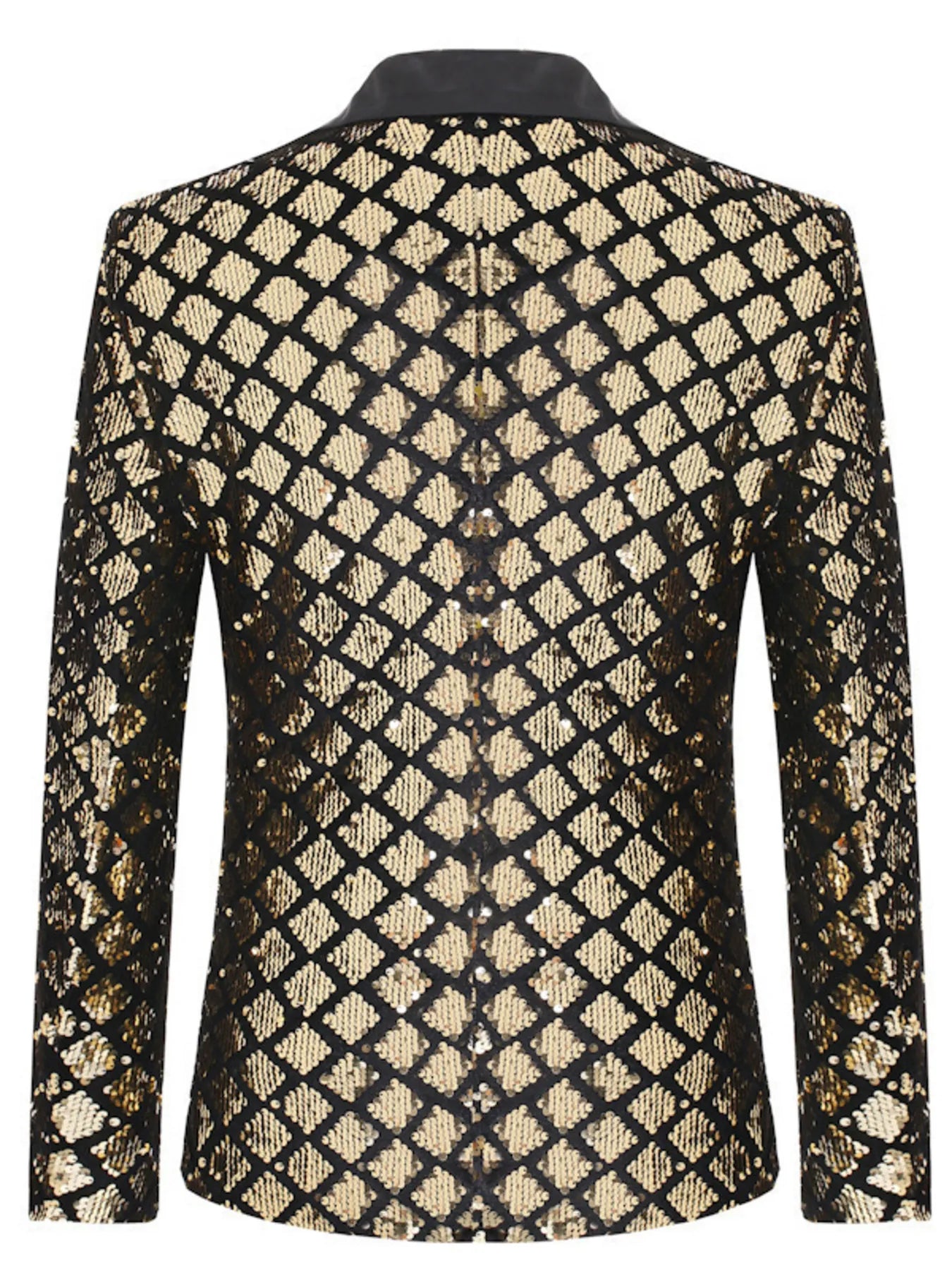Men's Sequin One Button Blazer