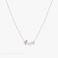 'Hope' Breast Cancer Awareness Pink Ribbon Necklace