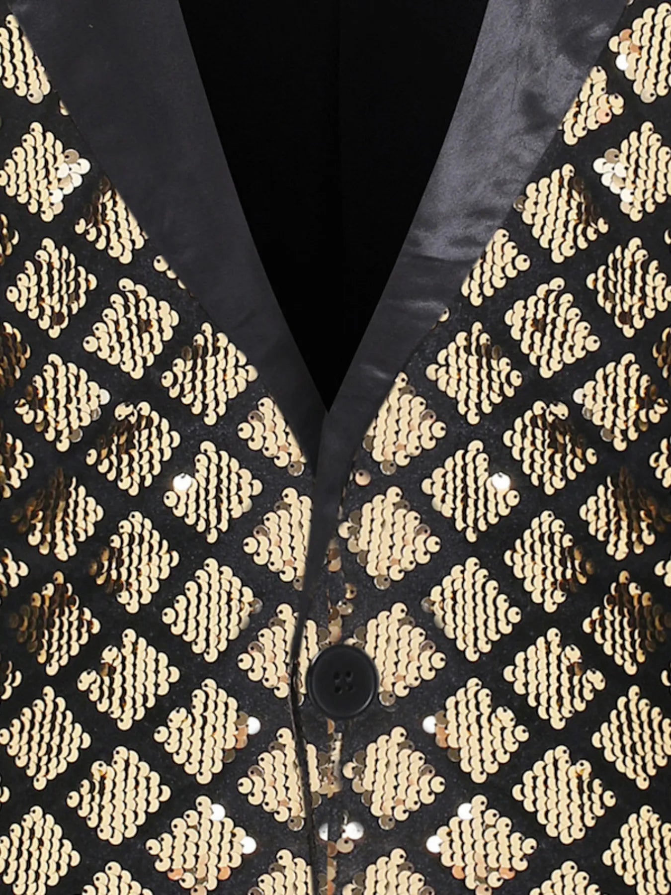 Men's Sequin One Button Blazer