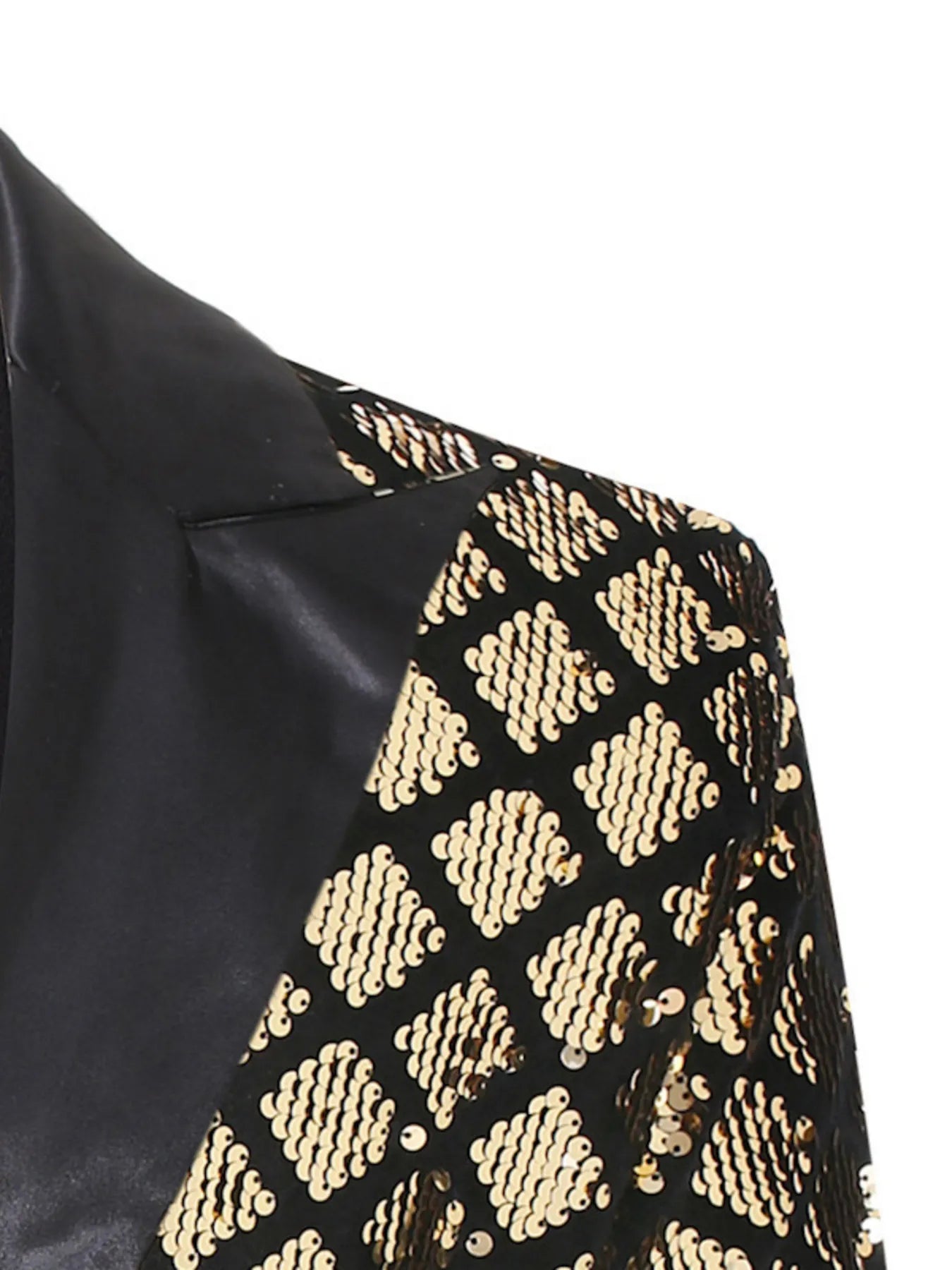 Men's Sequin One Button Blazer