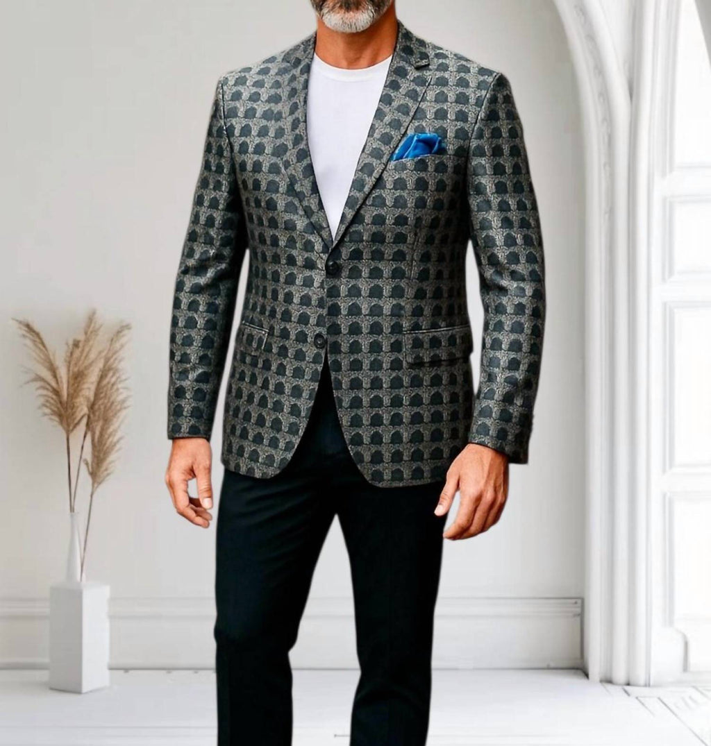 Two Tone Checked Blazer