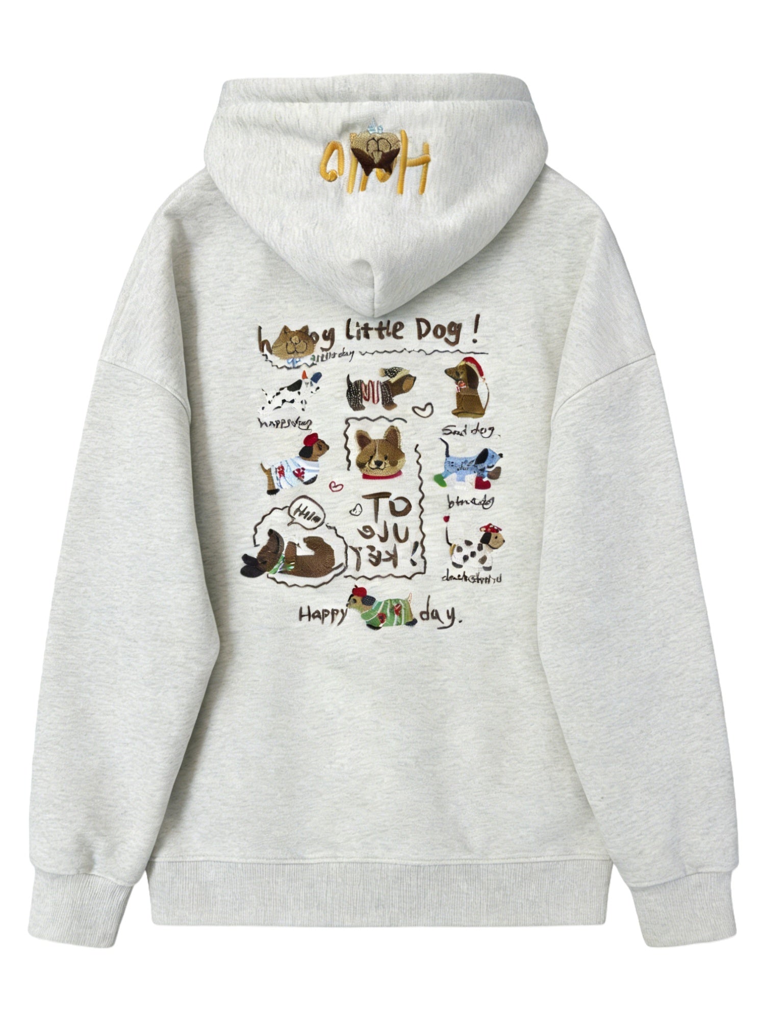 Cute Dachshund Embroidered Hoodie For Women