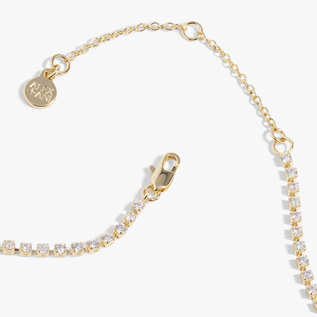 "Love" Crystal Tennis Necklace