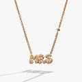 'Mrs' Bubble Crystal Pendant Necklace