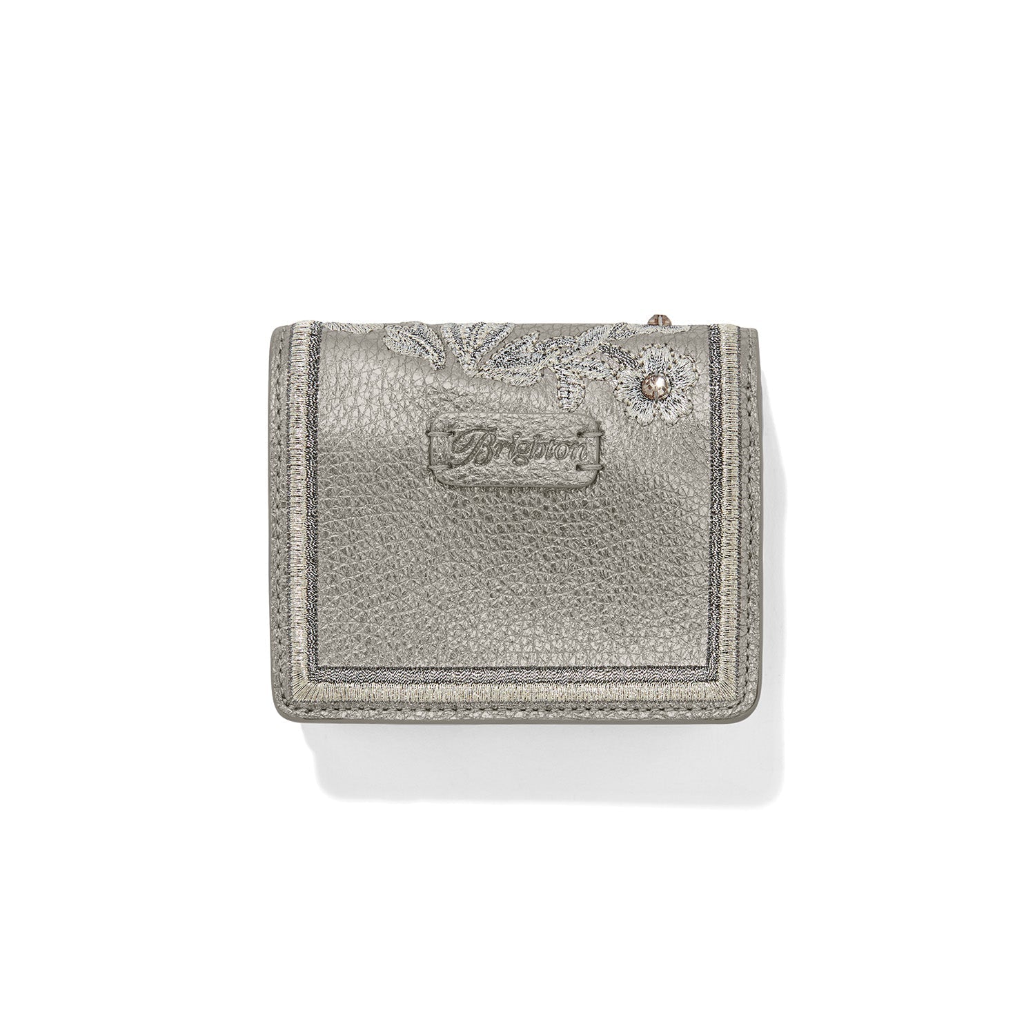Brighton Everbloom Shimmer Small Wallet - Titanium