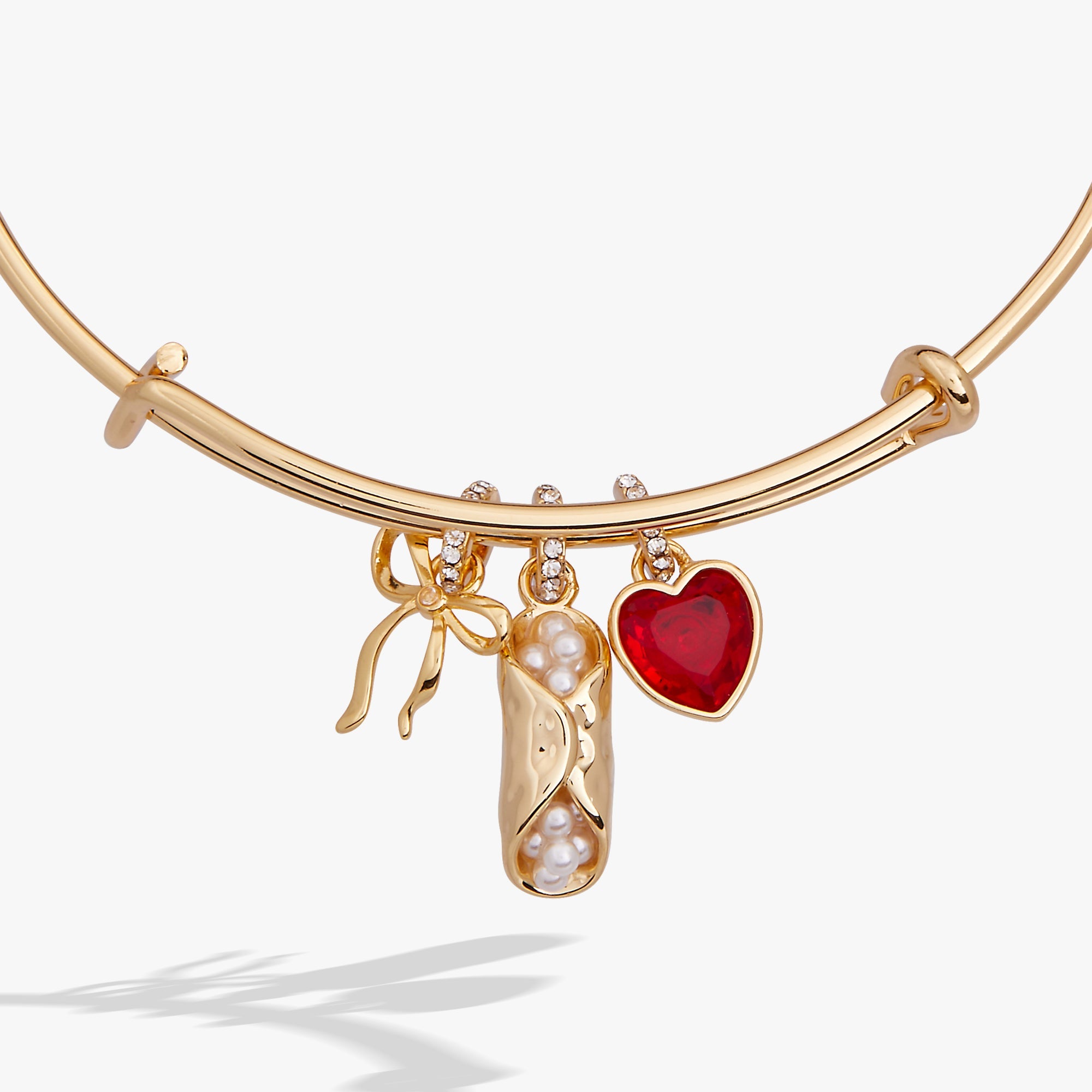 'There Cannoli Be You' Bow & Heart Multi Charm Bangle